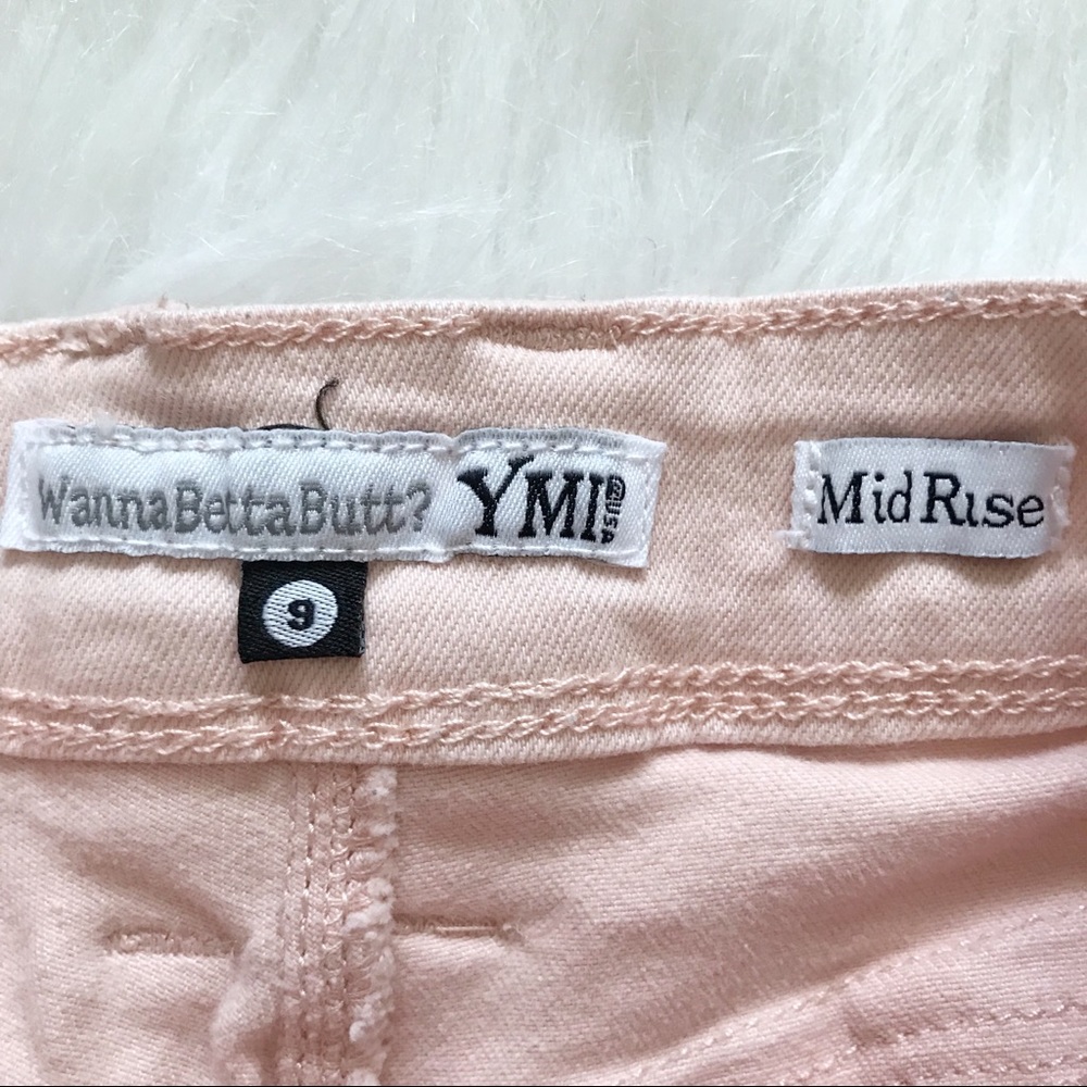 YMI skinny pink distressed jeans size 9. - Picture 4 of 5